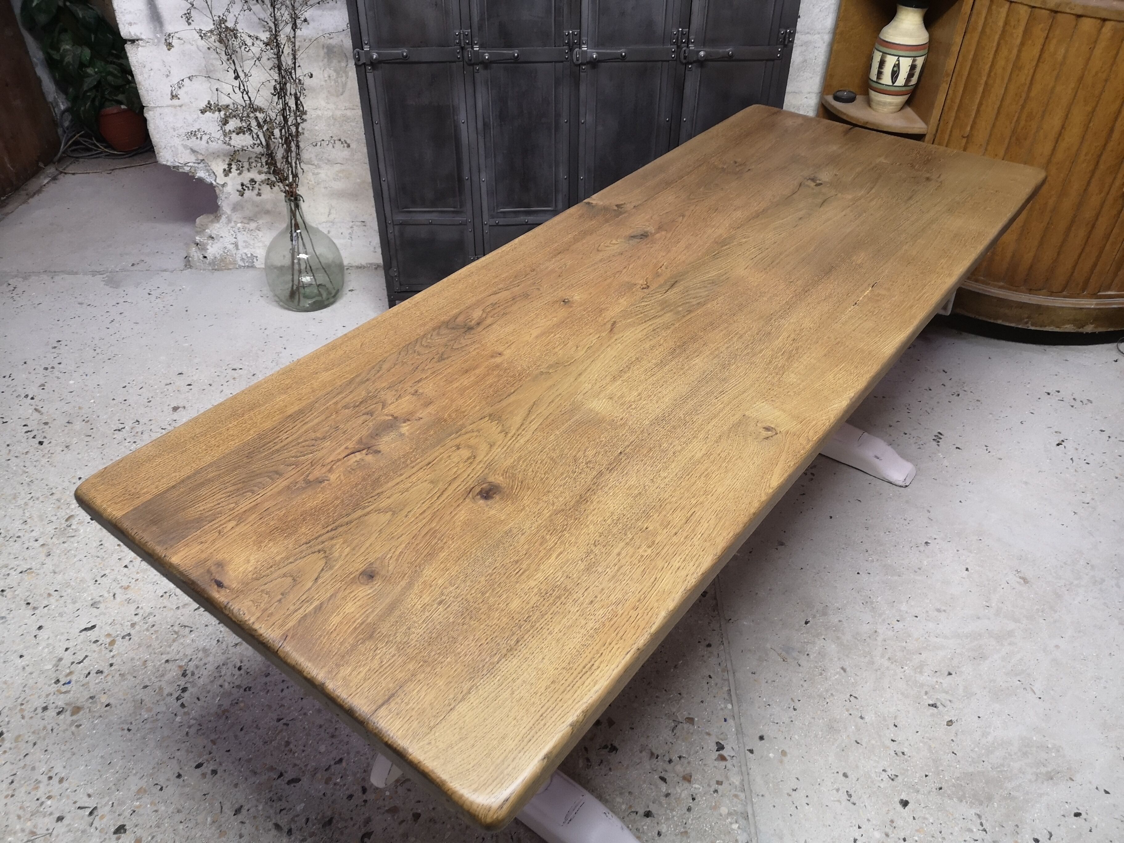 Dining table monastery farmhouse oak old patina shabby chic gustavian