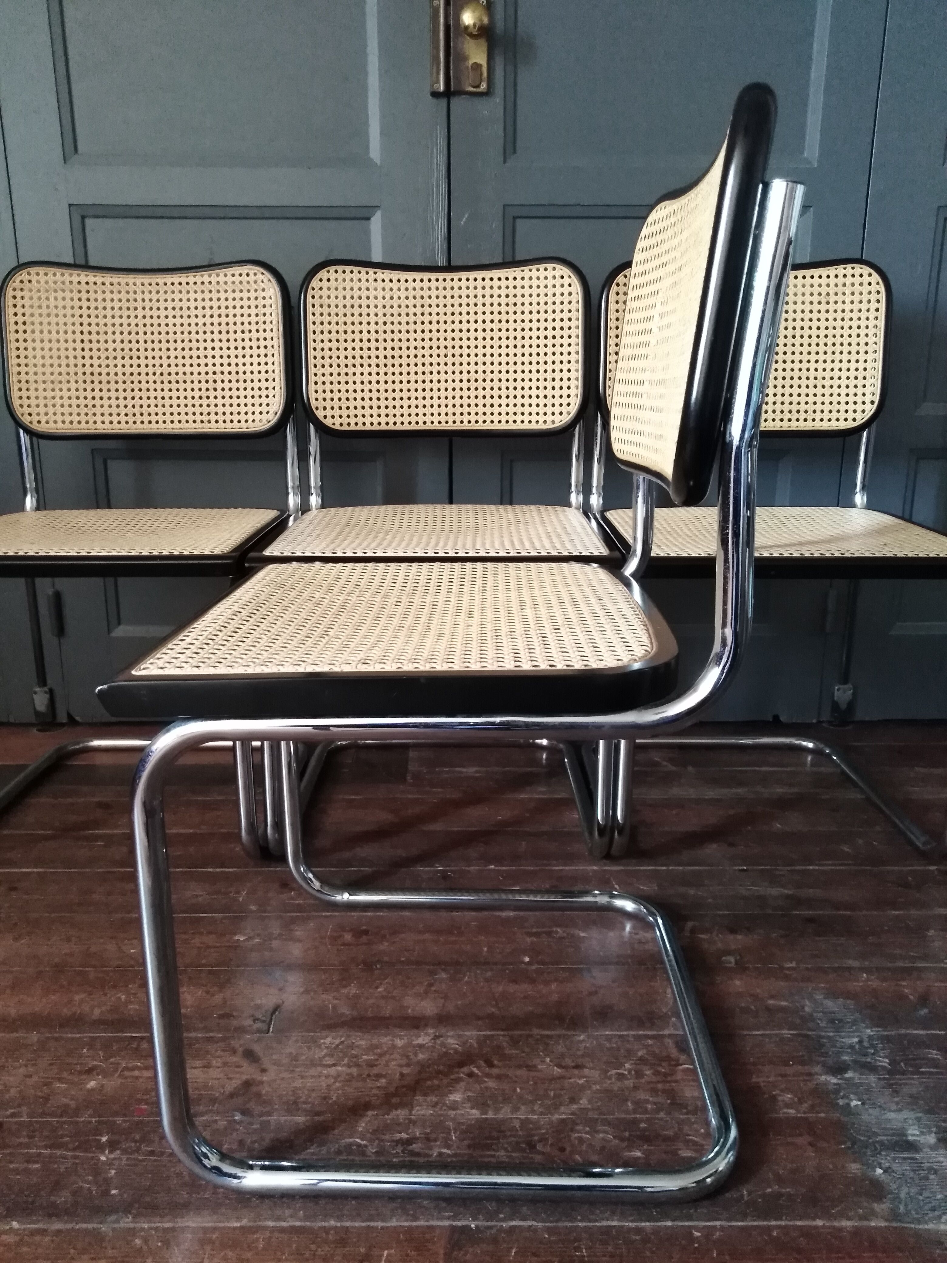 4 chairs Marcel Breuer B32 Cesca 1970
