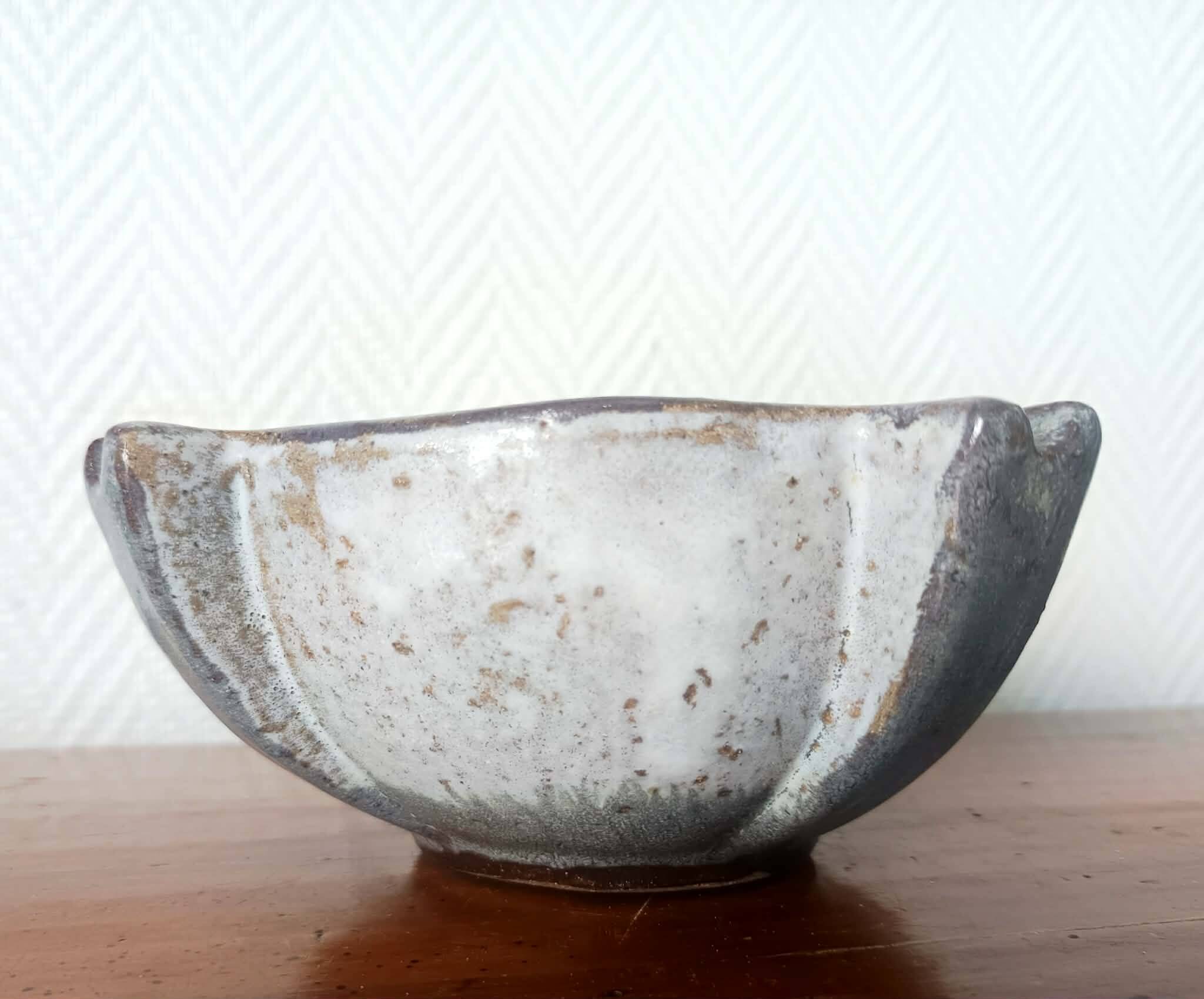 Vintage stoneware ashtray mortar
