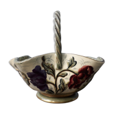 Basket trinket bowl Keller and Guerin Lunéville art nouveau