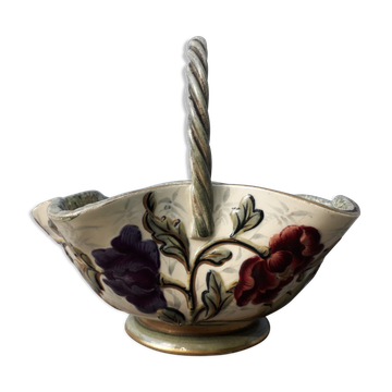Vide poche panier Keller et Guerin Lunéville art nouveau