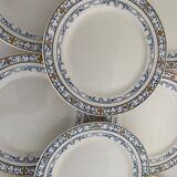 11 old Creil and Montereau dessert plates, Colbert service