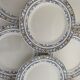 11 old Creil and Montereau dessert plates, Colbert service
