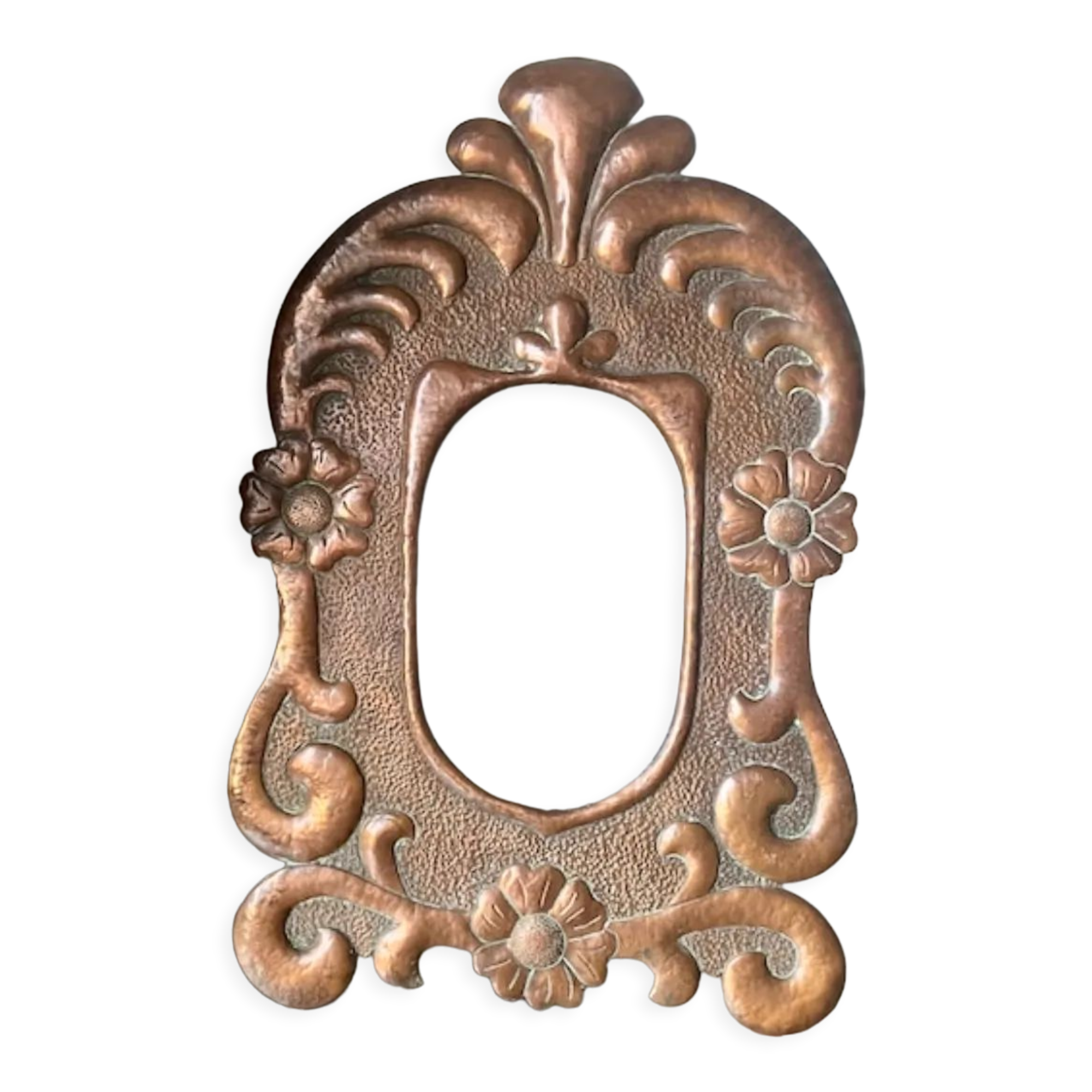 Art nouveau copper metal frame 31 cm x 19 cm