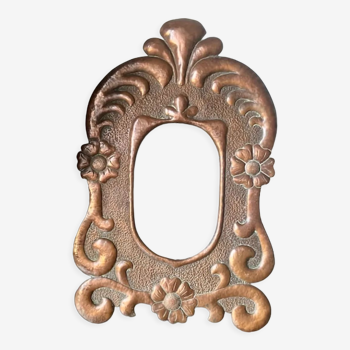 Art nouveau copper metal frame 31 cm x 19 cm