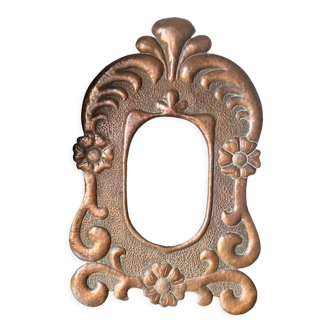 Art nouveau copper metal frame 31 cm x 19 cm