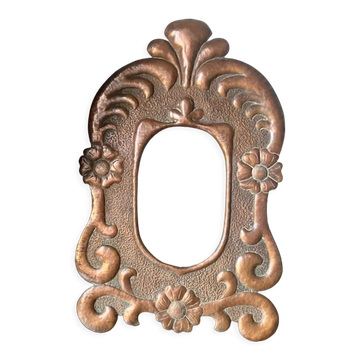 Art nouveau copper metal frame 31 cm x 19 cm