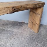 Solid wood bench patinated 120cm