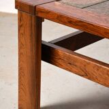 Scandinavian coffee table in rosewood and ceramic