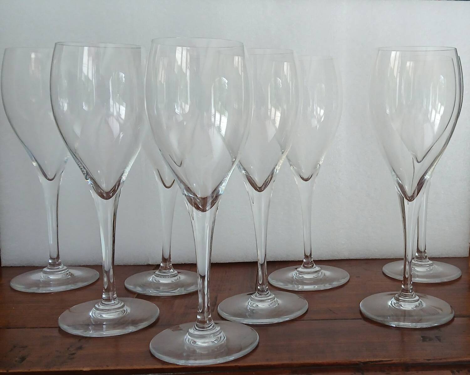 8 Baccarat water glasses signed Saint Remy model