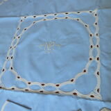 tea set tablecloth and towels monogram NP