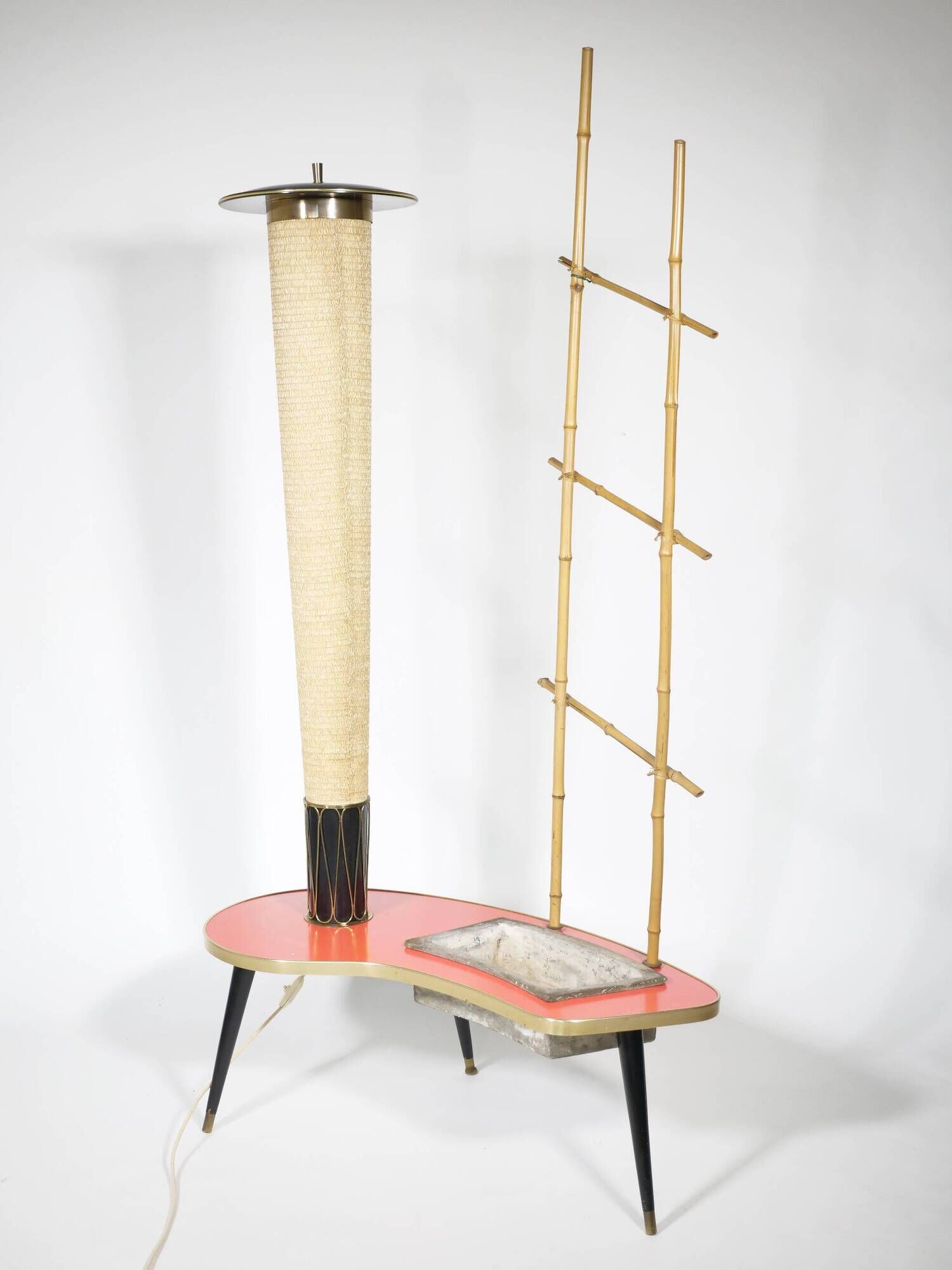 Kidney Table Floor Lamp Mid Century 1960s