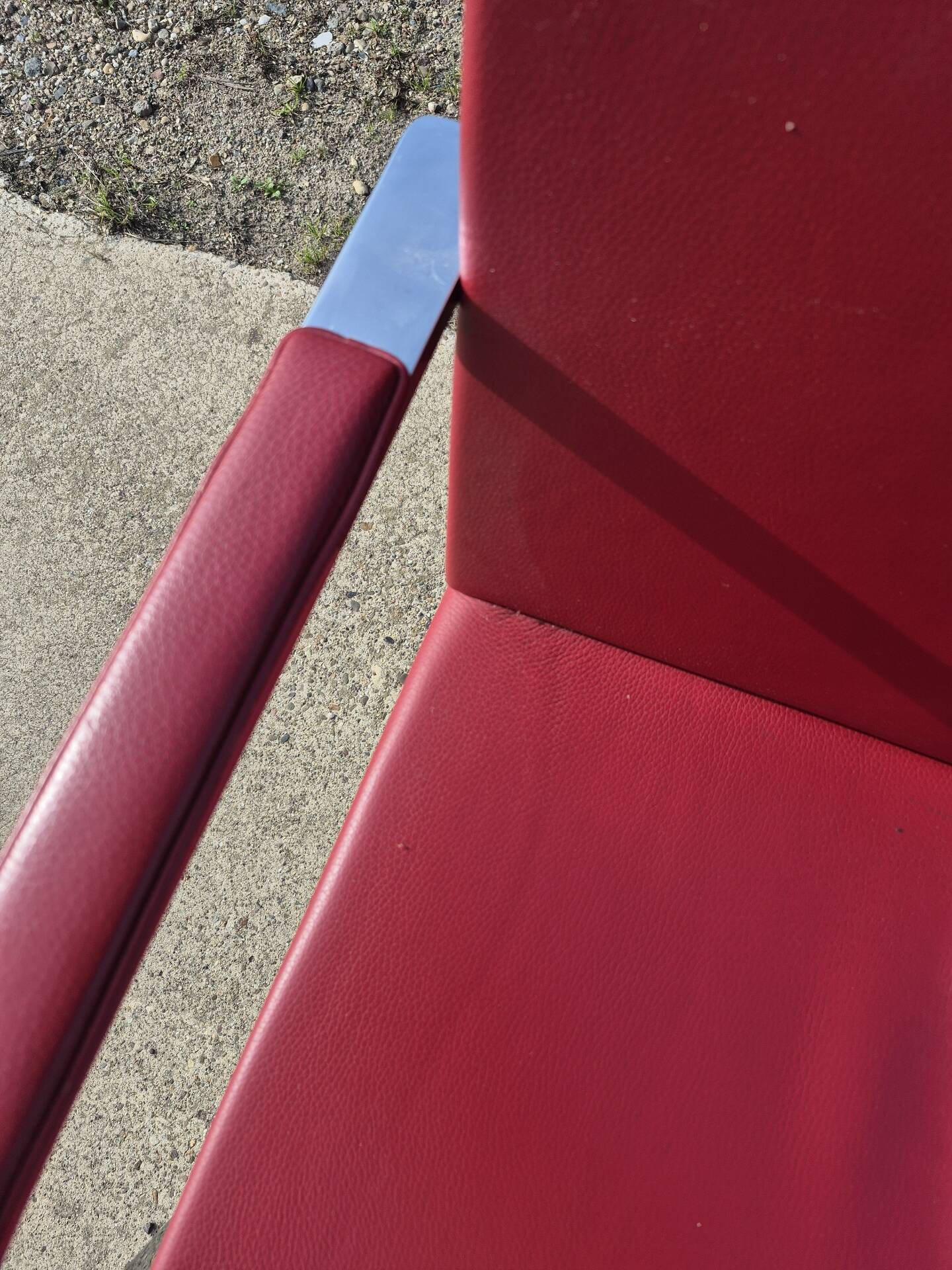 Set 4 - red chrome Brno armchair flat bar- Ludwig Mies vd Rohe bauhaus
