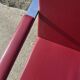 Set 4 - red chrome Brno armchair flat bar- Ludwig Mies vd Rohe bauhaus