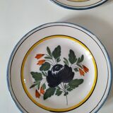 6 earthenware plates from the East - vintage 1960s