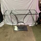 Steel and glass console