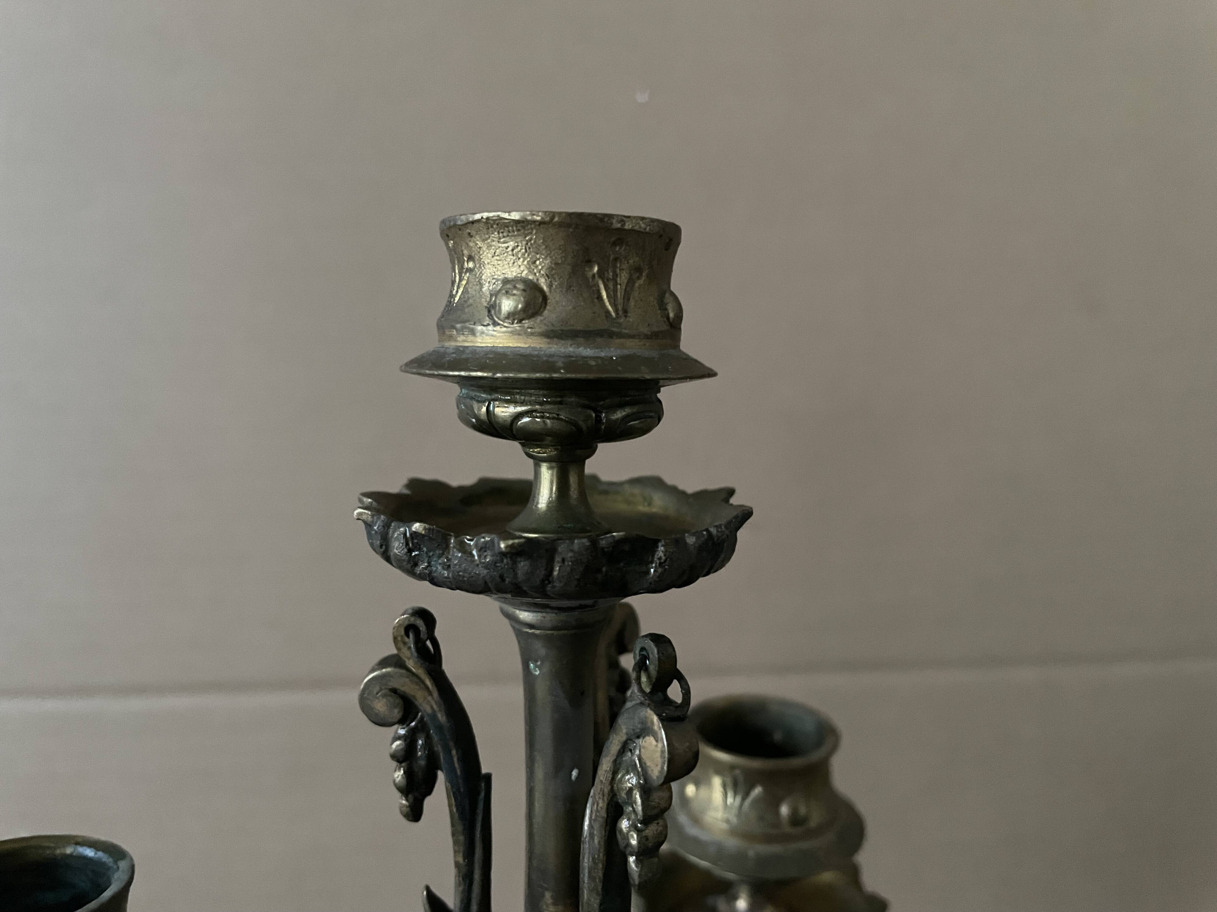 Old metal candlestick