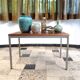 Copper side table with abstract relief from Opal Möbel, West-Germany 1960s