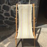 Vintage striped deckchair