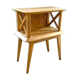 Bedside light wood with braces from the 1950s
