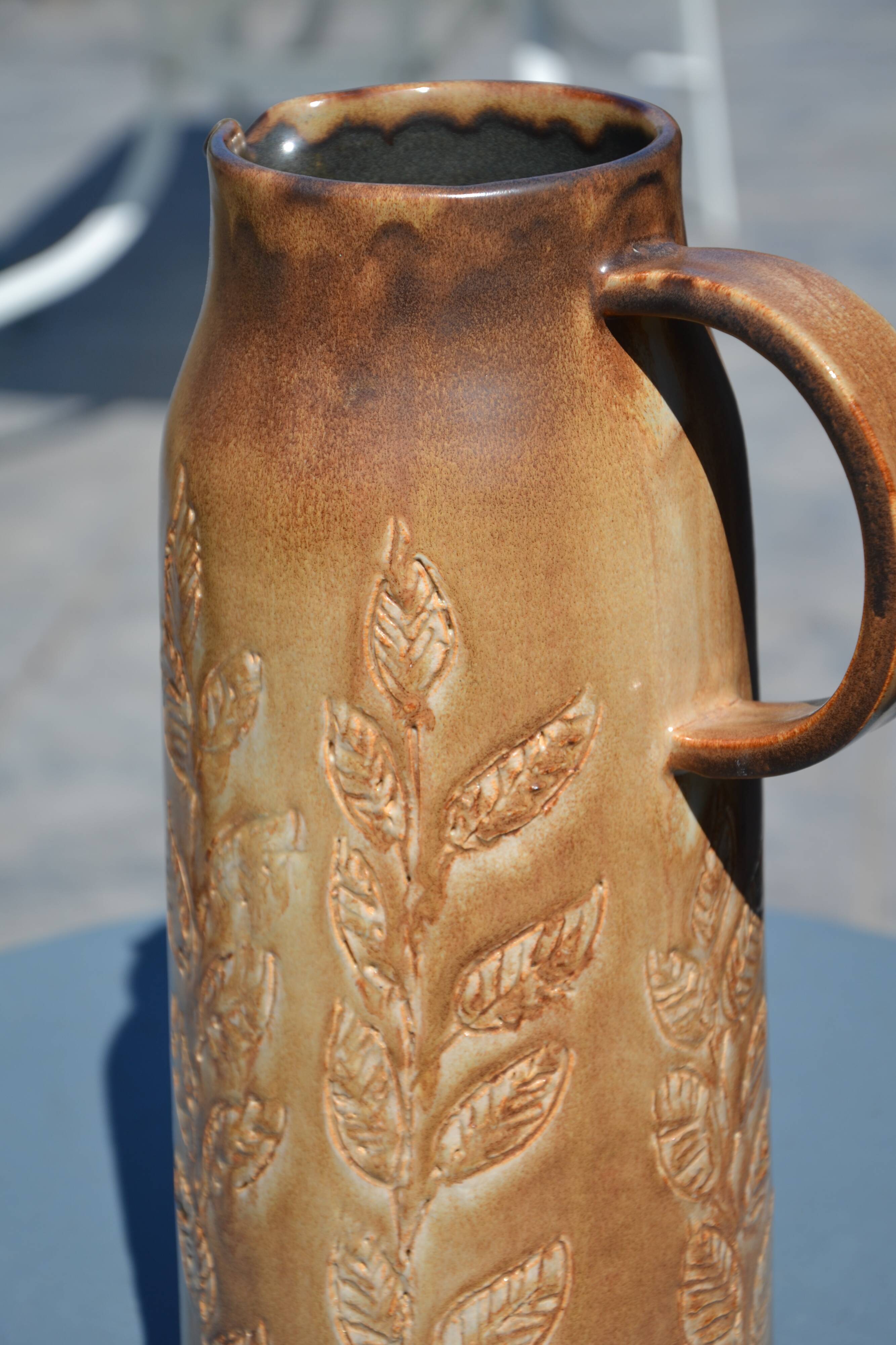 Vase/jug Denise and Michel Pointu "art ceramic high fire"