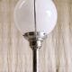 Table lamp in tin and opaline globe - mid 20th century