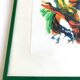 Composition abstraite orange et verte, gouache sur papier, 1989