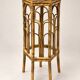 Antique bamboo and rattan stool – hexagonal shape