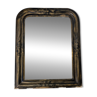 Antique Louis-Philippe style mirror with a marble frame 60 x 48 cm
