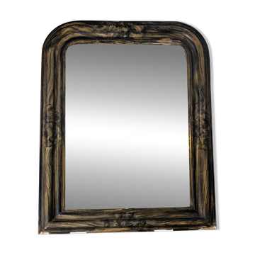 Antique Louis-Philippe style mirror with a marble frame 60 x 48 cm
