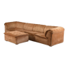 Modular velvet sofa