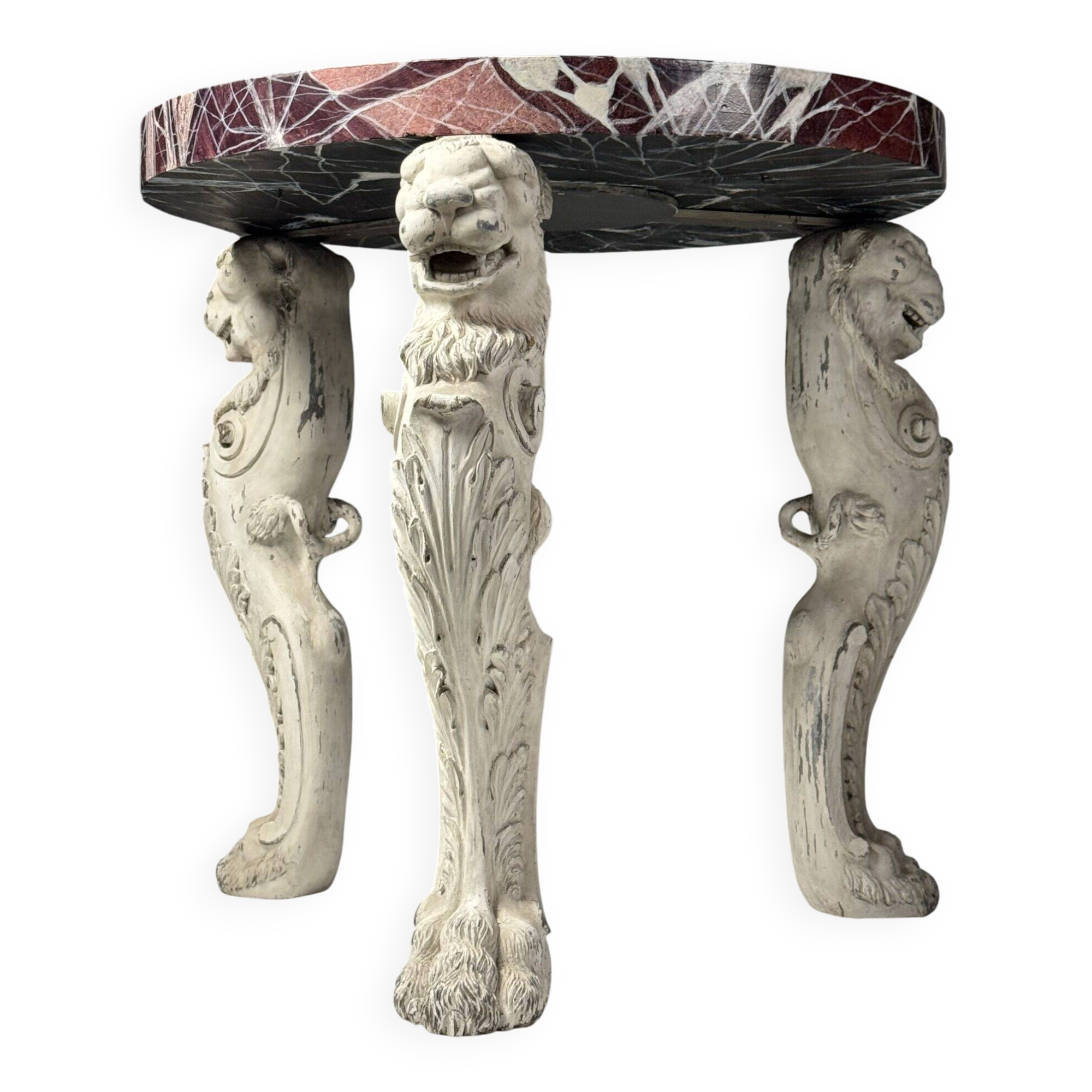 Grand tour style centre table faux marble
