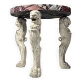 Table centrale de style grand tour en faux marbre