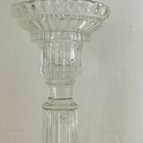 Pair of molded glass candle holders