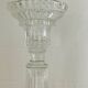 Pair of molded glass candle holders