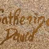 Large papier-mâché mirror, inlays and mirror marquetry.