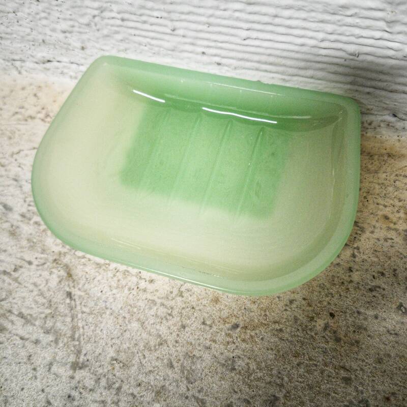 Opaline soap dish