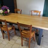 Table de ferme en chêne massif