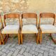 Six vintage sled chairs model Luge design from the 1960s by Baumann.