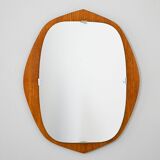 Small Scandinavian teak mirror from the 50s – Vintage design