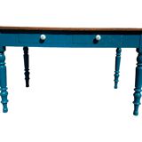 Provencal table in fir 2 drawers