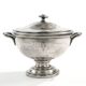 Soup tureen, Art Deco, silver-plated brass, Norblin, Poland, 1930s