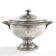 Soup tureen, Art Deco, silver-plated brass, Norblin, Poland, 1930s