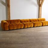 Arflex Strips sofa by Cini Boeri in velvet, Italy 1968