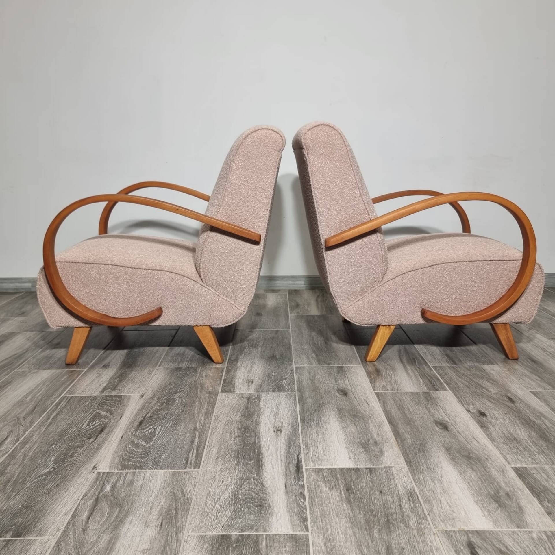 Art Deco Lounge Chairs from Jindřich Halabala, 1950s, Set of 2