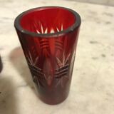 6 bohemian crystal liqueur glasses