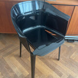 "Papyrus" black armchairs designed by Ronan and Erwan Bouroullec.