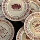 6 plates Limoges Grands Vins de Bordeaux and Châteaux du Médoc