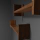 Beautiful oak wood Giuseppe Rivadossi shelves, Italy 1970s