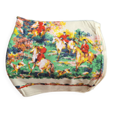 Vintage hunting tablecloth 145x125